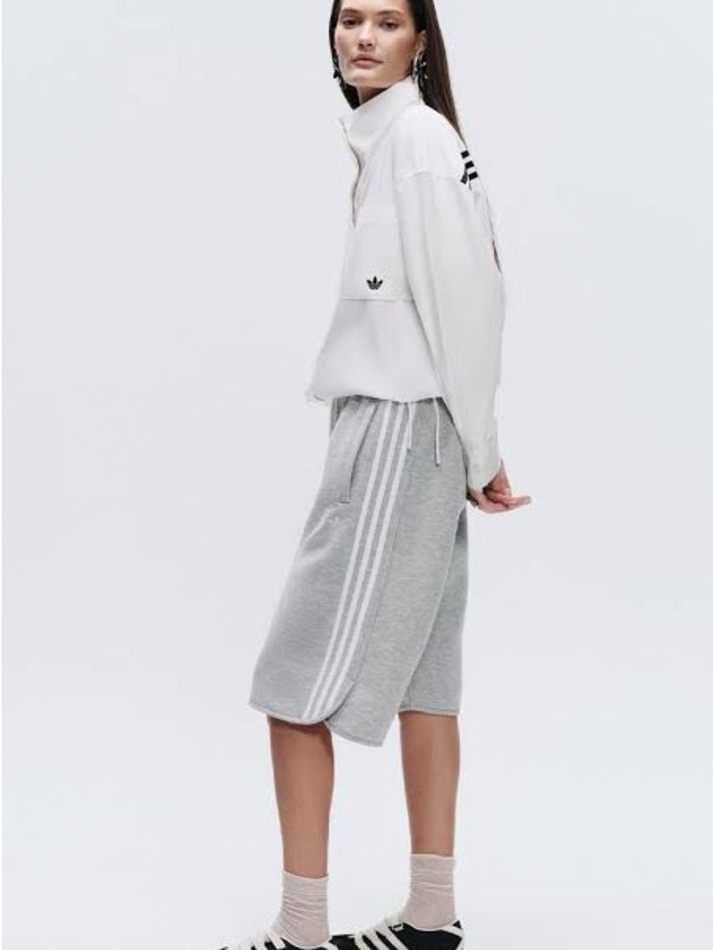 Sold Out adidas Originals x ASOS Longline Sweat Shorts in Gray – Size Small